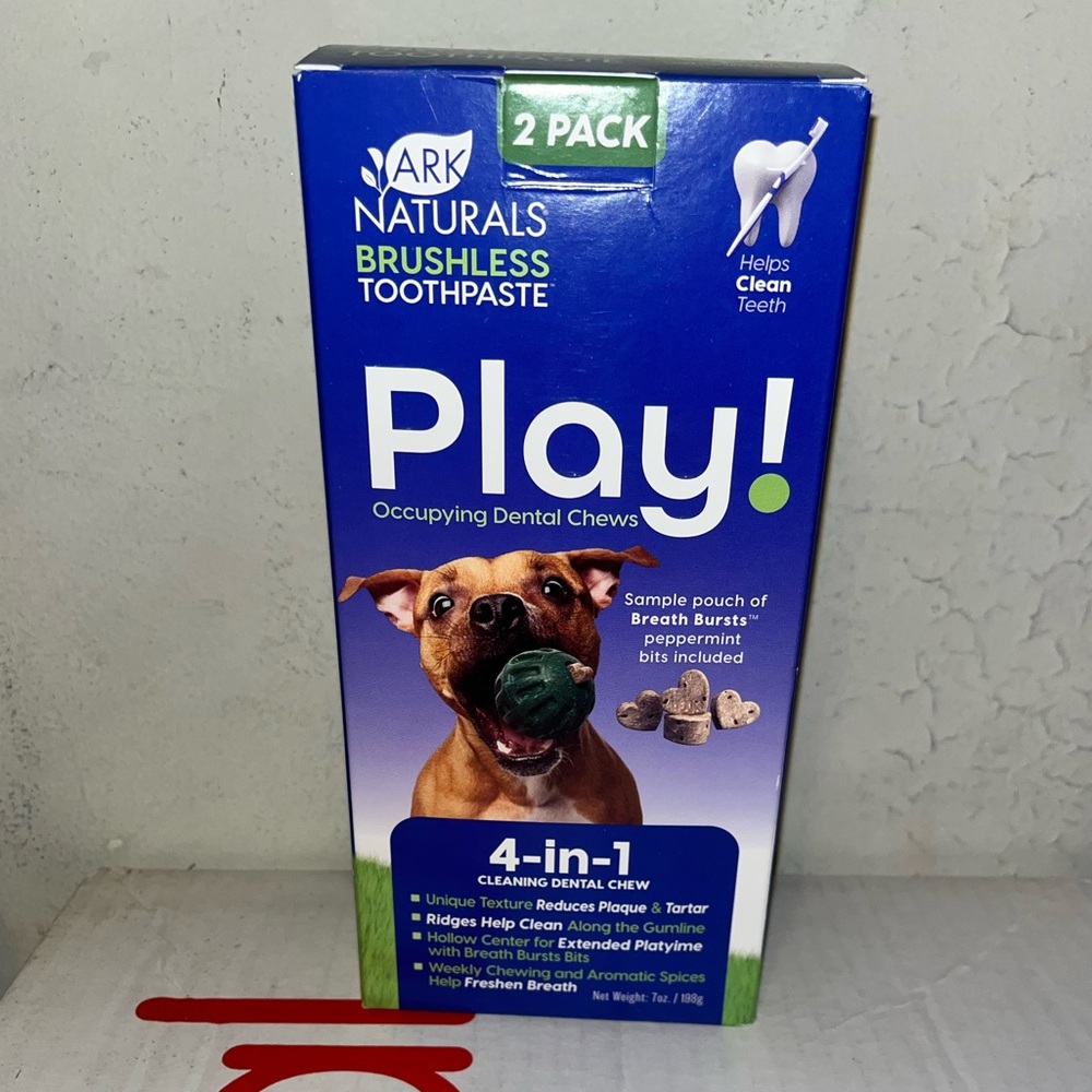 Ark Naturals Brushless Toothpaste Ball Toy NWT
